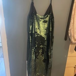 Spaghetti strap shift sequence ASOS dress